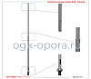 Опора ОСф-400-10-02 (с лючком) гор. оцинк. (219/168-420/360х16-8х24(М20)) фото в интернет-магазине ОГК Опора